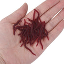 50pcs/lot Soft Lure Fishing Simulation Earthworm Red Artificial Fishing LuES