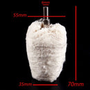 5 Pcs Cone-Shaped White Flannelette Polishing Wheel Grinding Head with 1/4