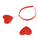 5PCS Red Love Heart Shaped Sequin Headband Valentine's Day Hair Hoop Hair L E6J4