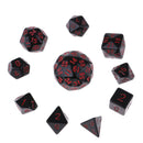 Pack Of 10 Polyhedral Dice For  DND Math Teaching Red