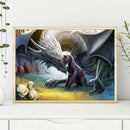 5D DIY Full Drill Diamond Painting War Dragon Cross Stitch Embroidery Kits A