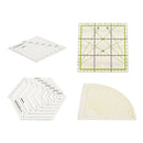 4Pcs Assorted Sizes Hard Plastic Ruler for Sewing Quilting Patchwork Tools