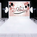 21st Birthday Backdrop Wall Decor Photo Studio Photography Background Cloth A