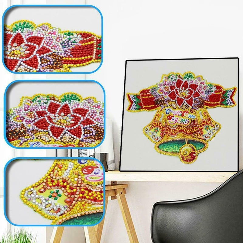 5D DIY Special Shaped Diamond Painting Christmas Bell Embroidery Mosaic Kit