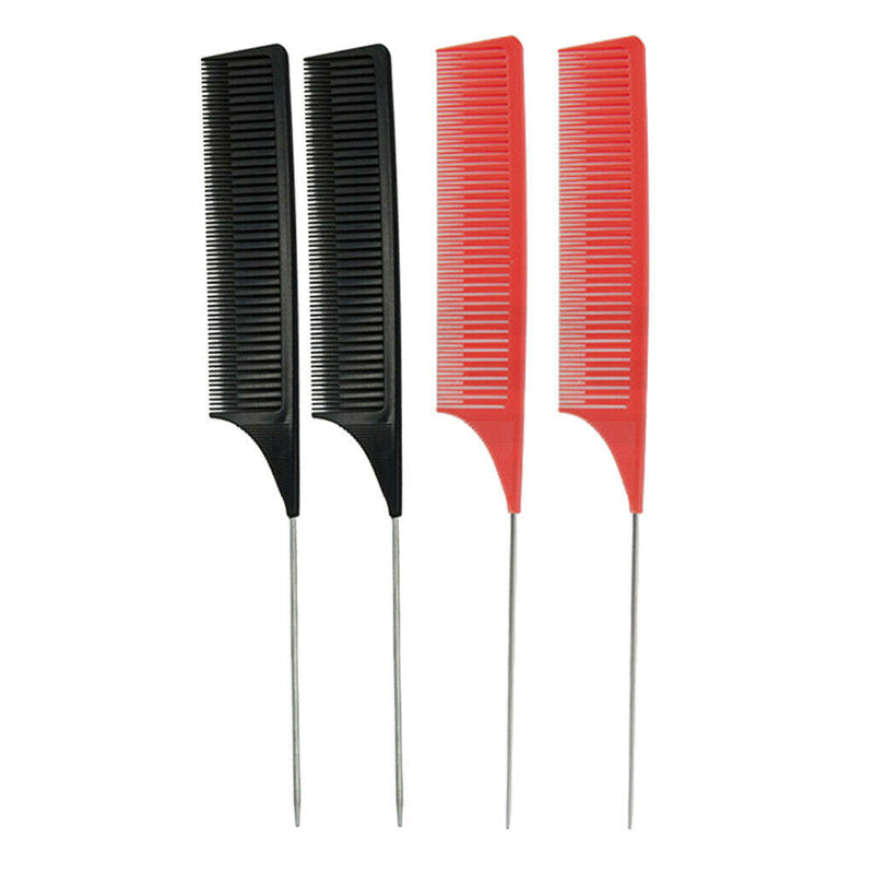 4 Pieces Salon Hairdressing Pin Tail Cutting Detangling Coloring Combs Set