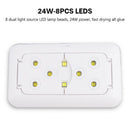 24W Nail Dryer LED UV Lamp Micro USB Gel Varnish Curing Machine For Home Use Ew
