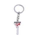 Arrow & "I Love You" Heart & Key Lovers Couple Key Chain Ring Keychain Keyr D7B5