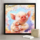 5D DIY Full Drill Diamond Painting Pig Cross Stitch Embroidery Mosaic Kit