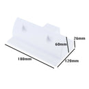 4x ABS Plastic Solar Panel Short Side Mounting Brackets Kit White+Black