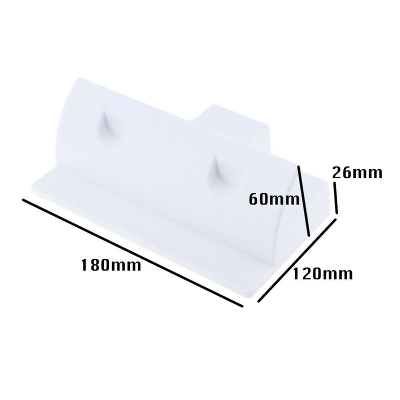 4x ABS Plastic Solar Panel Short Side Mounting Brackets Kit White+Black