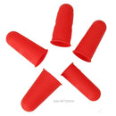 Anti-slip Hot Glue Gun Finger Caps Silicone Finger Cover Sleeve (Red 5pcs)