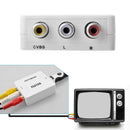 HDMI to RCA Adapter Box Composite AV CVBS Video ConverterHD 1080p White New