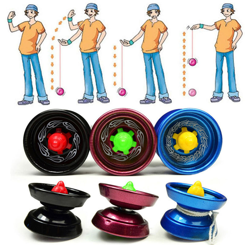 Cool Aluminum Design Professional YoYo Ball Bearing String Trick Alloy Kid JR