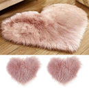 Heart Shaped Love Area Rug Fluffy Shaggy Carpet Mat for Bedroom Pink 30x40cm