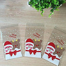 100 Pcs Candy Bags Cute Sachet Bag Pattern of Santa Claus Bag Pouch for Can K5Q5