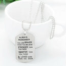 Always Remember You Are Braver Than You Believe Hot Jewelry Pendant Necklace ES