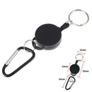 2Pcs Retractable Key Chain Reel Recoil Pull Badge Reel with 68cm Key Ring Ro JR