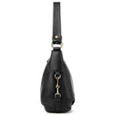 Women Bag Soft PU Leather Messenger Totes Handbags Shoulder Bags(Black)