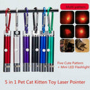 1Pc Red Point LED Flashlight Torch Multi-patterns With Keychain X1B1