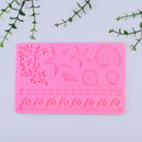 Sealife Shape Fondant Mold Silicone Shell Conch Wave Cake Mold DIY Paste Deco OZ