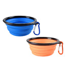 2pcs Portable Pet Dog Cat Puppy Fashion Silicone Collapsible Feeding Food Water