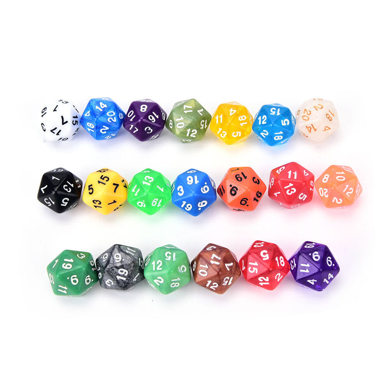 1PC D20 gaming dice twenty sided die number 1-20 for RPG game ME