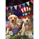 Mosaic Decor Full Drill Diamond Painting Bead Art (WX681 Fireworks Dog)