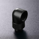 G1/4 Thread 90 Degree Fitting Adapter Rotary Water Cooled Connector(Black)