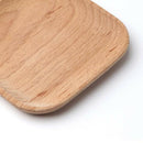 2Pcs Solid Wood Pan Plate Fruit Dishes Saucer Tea Tray Dessert Dinner Plate