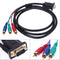 1.5m 5Ft VGA to TV 3 RCA Component AV Adapter Cable for PC Laptop