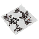 2 Pieces Skeleton Fish Stickers Graphics Accessories for Kayak Fishing BoatF3C