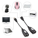 USB Extension Ethernet RJ45 Cat5e/6 Cable LAN Adapter Extender Over Repea M&O