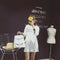 Fashionable Women's Pull-Rope Pu Leather Backpack Belt Decoration Schoolbag J9M1