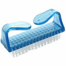 Clear Blue Handle Nail Manicure File Cleaning Brush O3U5