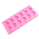 12 Cell Lollipop Silicone Mould Tray Candy Chocolate Cake Biscuit Baking Tool