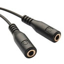 3.5mm Audio Mic TRRS Y Splitter Cable Headphone Adapter Male To 2 Female 2019