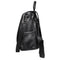 Solid Color Knapsack Women Backpacks Anti-theft PU Leather Rucksack (Black) SN9F