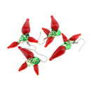 2 Pairs/Set Hot Chili Pepper Dangle Earrings Statement Earring 55mm Jewelry