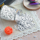 50Pcs Useful Acrylic Heart Love Coin Round Flat Spacer Beads 7mm Black & White #
