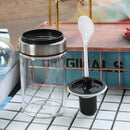 New Glass Airtight Jar Spice Containers Bottle Condiment Salt  with Spoon Lid