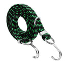Stretch Elastic Bikes Luggage Hanging Rope Belts Strap with Hook Green 2m