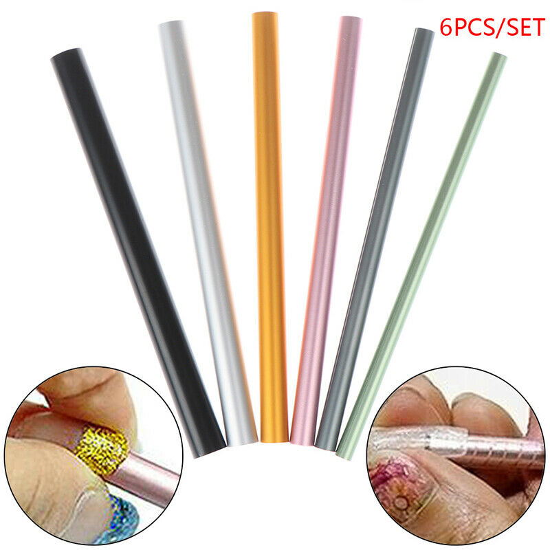 6Pcs/Set Curve Shaping Curving Sticks Tube Rod Nail Art Tips Manicure nail~To Ew