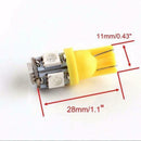 50X Amber Yellow T10 5050 5SMD LED Interior Dome Light Bulb W5W 168 194 28 LKR
