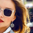 Elegant Women Alloy Round Drop Earrings Ladies Hollowed Turtle Dangle Ear Hook