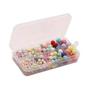 200Pcs Round Mixed Acrylic Loose Beads for Kids Fun Jewelry Making DIY Craft