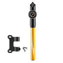 Giyo Yellow Alloy Portable Hand Bicycle Pump Gauge Hose Bike Tire Inflator  I9B5