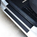 4pc Car Door Sill Scuff Carbon Fiber Stickers Welcome Pedal Protect Accessories3