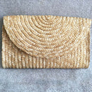 Straw Clutch Purses For Women Summer Beach Handbags, Wedding Envelope Walle