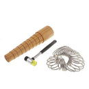 3 Pieces/Set Wood Step Bracelets Mandrel Sizer + Metal Ring Sizers + Hammer
