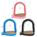 Cat Scratcher And Grooming Arch, Self Groomer and Massager With Catnip and